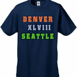 Bewild Sport Inspiration Big Game 48 Denver Vs. Seattle Men's T-Shirt
