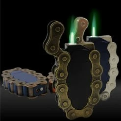 Bewild Lighters Bike Chain Grenade Green Flame Torch Lighter