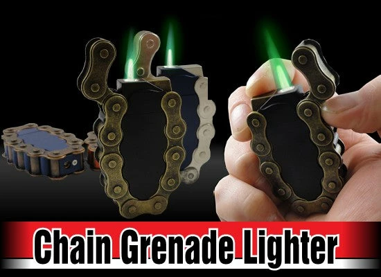 Bewild Lighters Bike Chain Grenade Green Flame Torch Lighter 11 Bewild Lighters Bike Chain Grenade Green Flame Torch Lighter