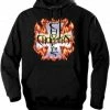 Bewild Biker Style Biker Hoodies - "Chopper In Flames" Biker Hoodie