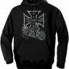 Bewild Biker Style Biker Hoodies - "Chopper Skeleton Bike" Biker Hoodie