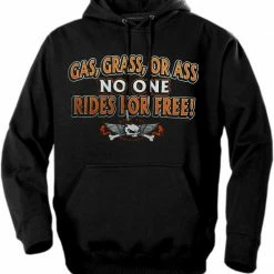 Bewild Biker Hoodies - "Gas Grass Or Ass Trucker Babe" Biker Hoodie