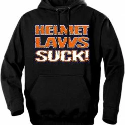 Bewild Biker Hoodies - "Helmet Laws Suck" Biker Hoodie