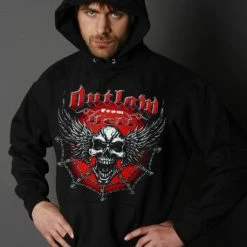 Bewild Biker Style Biker Hoodies - "Outlaw From Hell" Biker Hoodie 11 Bewild Biker Style Biker Hoodies -