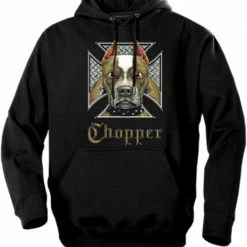 Bewild Biker Hoodies - "Pit Bull Chopper" Biker Hoodie Biker Style