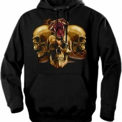 Bewild Biker Hoodies - "Slither Skulls" Biker Hoodie