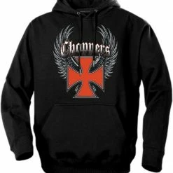 Bewild Biker Hoodies - "Winged Chopper Cross" Biker Style