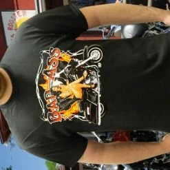Bewild Biker Style Biker Shirts - "Bad Ass Pinup" Biker Shirt