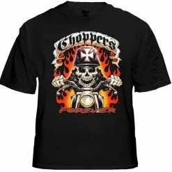 Bewild Biker Style Biker Shirts - "Chopper Ghost Rider" Biker Shirt