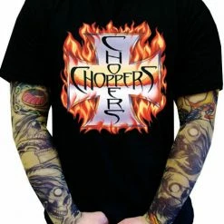 Bewild Biker Style Biker Shirts - "Chopper In Flames" Biker Shirt 10 Bewild Biker Style Biker Shirts -