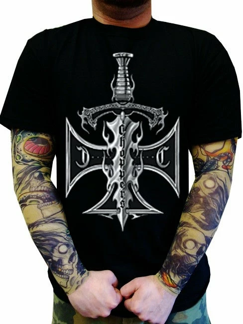 Bewild Biker Style Biker Shirts - "Chopper Sword & Cross" Biker Shirt 6 Bewild Biker Style Biker Shirts - "Chopper Sword & Cross" Biker Shirt