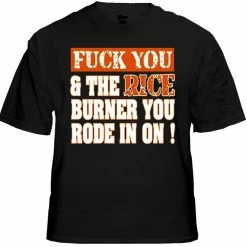Bewild Biker Style Biker Shirts - "Fu*k Rice Burners" Biker Shirt