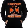 Bewild Biker SweatShirts - "I Support Single Moms" Biker Hoodie
