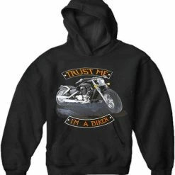 Bewild "Trust Me I'm A Biker " Biker Hoodie (Black) Biker Style