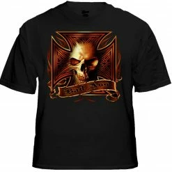 Bewild Biker Style Biker T-Shirts - "Bad Ass Iron Cross" Biker Shirt