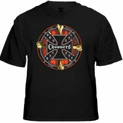 Bewild Biker T-Shirts - "Chopper Life Shield" Biker Shirt Biker Style