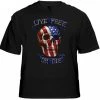 Bewild Biker T-Shirts - "Live Free Or Die American Biker" Biker Shirt Biker Style