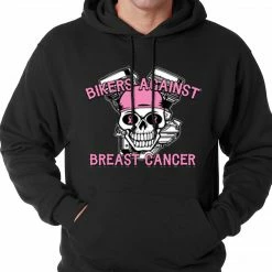 Bewild Biker Style Bikers Against Breast Cancer Hoodie