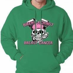 Bewild Biker Style Bikers Against Breast Cancer Hoodie