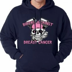 Bewild Biker Style Bikers Against Breast Cancer Hoodie