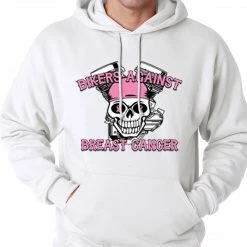 Bewild Biker Style Bikers Against Breast Cancer Hoodie