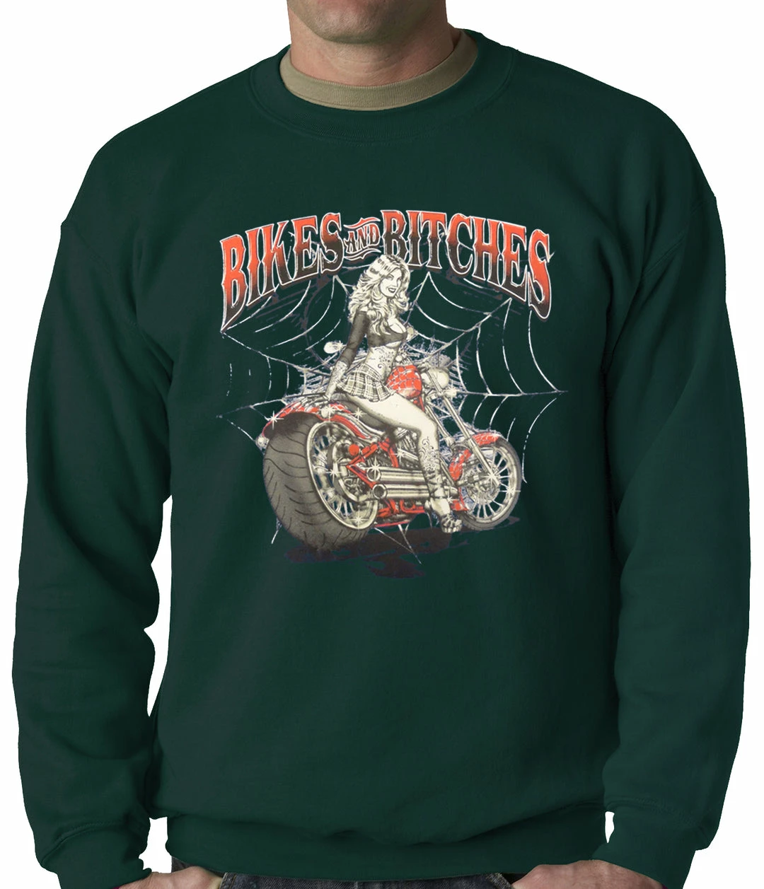 Bewild Biker Style Bikes And B*tches Biker Adult Crewneck 5 Bewild Biker Style Bikes And B*tches Biker Adult Crewneck