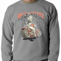 Bewild Biker Style Bikes And B*tches Biker Adult Crewneck 13 Bewild Biker Style Bikes And B*tches Biker Adult Crewneck