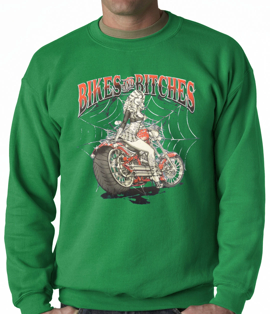 Bewild Biker Style Bikes And B*tches Biker Adult Crewneck 7 Bewild Biker Style Bikes And B*tches Biker Adult Crewneck