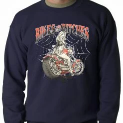 Bewild Biker Style Bikes And B*tches Biker Adult Crewneck 15 Bewild Biker Style Bikes And B*tches Biker Adult Crewneck