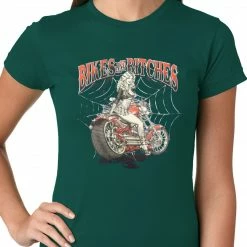 Bewild Biker Style Bikes And B*tches Biker Ladies T-shirt