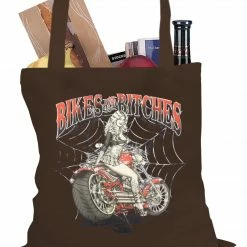 Bewild Biker Style Bikes And B*tches Biker Tote Bag