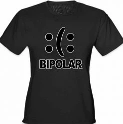 Bewild Bipolar Girl's T-Shirt Cool Funny & Offensive