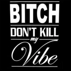 Bewild Bitch Don't Kill My Vibe Girl's T-Shirt Cool Funny & Offensive