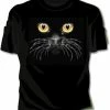 Bewild Cool Funny & Offensive Black Cat Face Girls T-Shirt