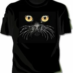 Bewild Cool Funny & Offensive Black Cat Face Girls T-Shirt