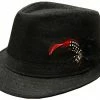 Bewild Black Fedora With Feathers Buckets & Fedoras