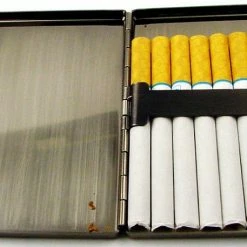 Bewild Black Ice Cigarette Case :: Brushed Satin Gunmetal (For Regular Size & 100's) Cigarette Cases