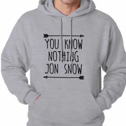 Bewild (Black Print) You Know Nothing Jon Snow Adult Hoodie