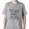 Bewild (Black Print) You Know Nothing Jon Snow Kids T-shirt