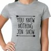 Bewild (Black Print) You Know Nothing Jon Snow Ladies T-shirt Comic Con & Gaming Clothing Video Game 1 Bewild (Black Print) You Know Nothing Jon Snow Ladies T-shirt Comic Con & Gaming Clothing Video Game