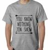 Bewild (Black Print) You Know Nothing Jon Snow Mens T-shirt