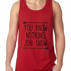 Bewild (Black Print) You Know Nothing Jon Snow Tank Top Famous Quotes And Sayings