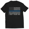 Bewild Blue Line American Flag - I Got Your Six - Blue Lives Matter Mens T-shirt