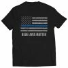 Bewild Positive Reinforcement Blue Lives Matter Blue Line Flag Mens T-shirt