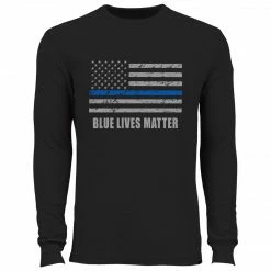Bewild Blue Lives Matter Blue Line Flag Thermal Shirt