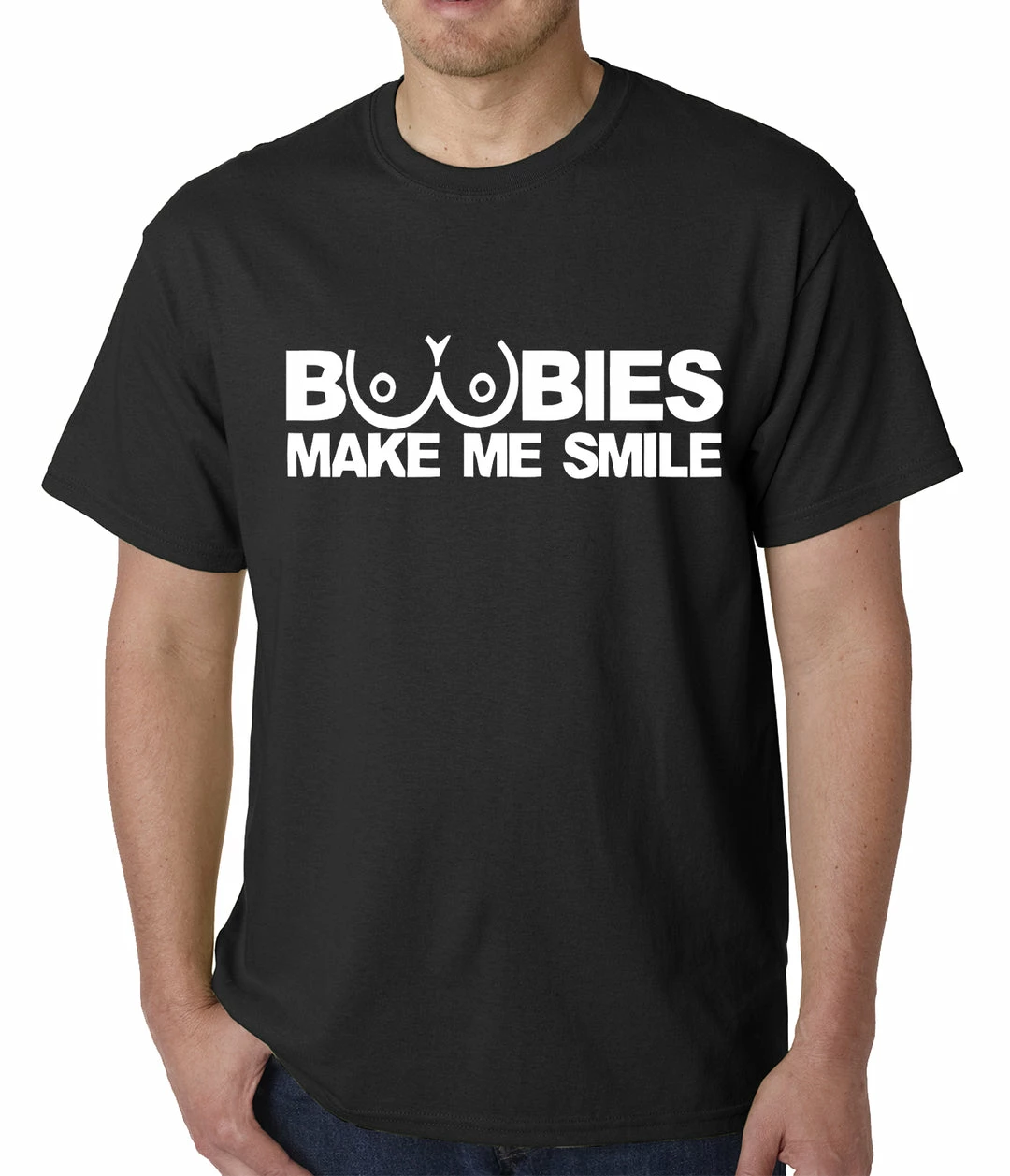 Bewild Cool Funny & Offensive Boobies Make Me Smile T-Shirt 3 Bewild Cool Funny & Offensive Boobies Make Me Smile T-Shirt