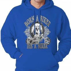 Bewild Born To Be A Biker Adult Hoodie