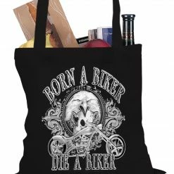 Bewild Born To Be A Biker Tote Bag