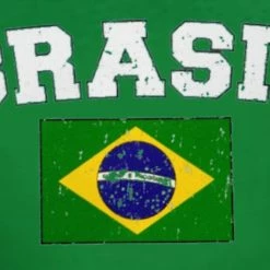 Bewild Nationality & Ethnic Brasil Vintage Flag International Mens T-Shirt