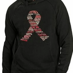 Bewild Positive Reinforcement Breast Cancer Awareness "Words" Adult Hoodie